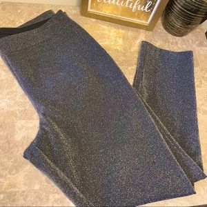 H&M Shimmer black pants stretch with zip